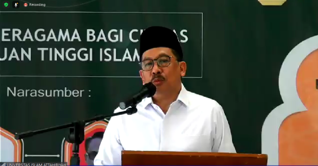 Wamenag Sampaikan Kuliah Umum Moderasi Beragama di Universitas Islam Attahiriyah